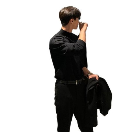 Мужской свитер с полувысоким воротником фото