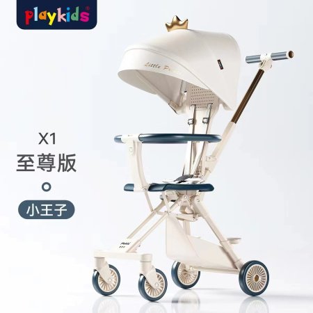 Playkids普洛可遛娃婴幼儿可躺可换向高景观轻便推车一键折叠X6X7 фотография