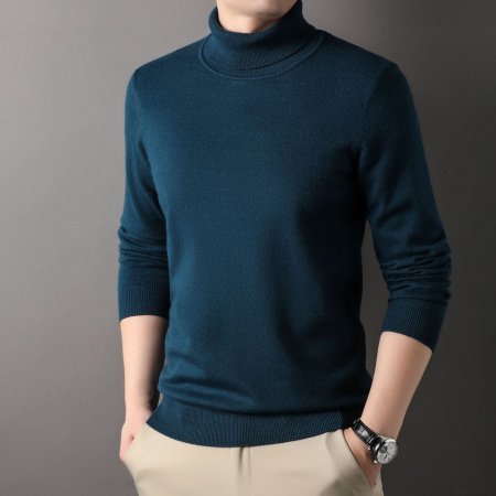 Мужской свитер с высоким воротником осенне-зимней коллекции 2024 изображение