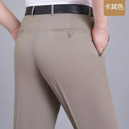 Летние мужские брюки из шелкового сурепа для делового стиля фотография