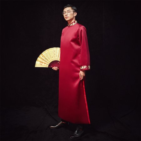 Китайский мужской костюм для свадебного торжества фото