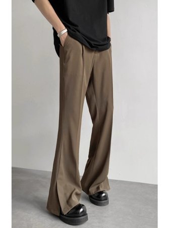 Мужские брюки с разрезом на костюме изображение