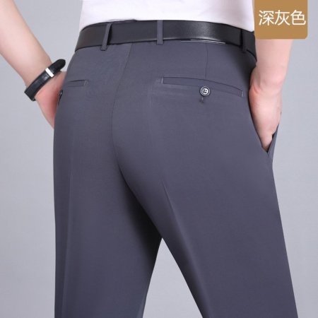 Летние мужские брюки из шелкового сурепа для делового стиля фотография