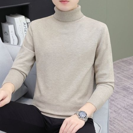 Мужской свитер с высоким воротником фото