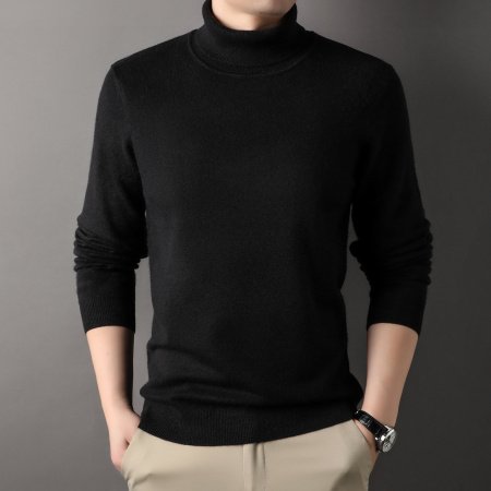 Мужской свитер с высоким воротником осенне-зимней коллекции 2024 изображение