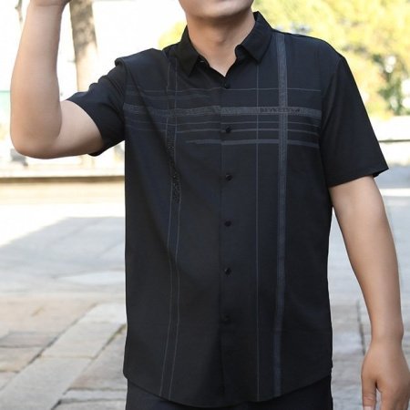 Мужской летний комплект с рубашкой из хлопка и футболкой фотография