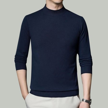 Мужской свитер с высоким воротником изображение