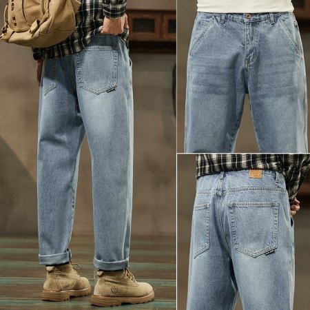 Мужские джинсы прямого кроя с утеплением фото