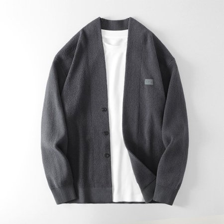 Мужская кардиган-жакет с отложным воротником фото