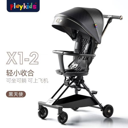 Playkids普洛可遛娃婴幼儿可躺可换向高景观轻便推车一键折叠X6X7 фотография