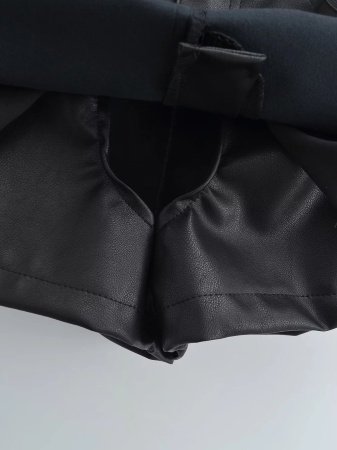 Женская юбка из PU-кожи 2023 нового дизайна высокой посадки фотография