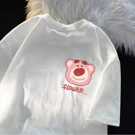 Летняя футболка с кроликами из 100% хлопка фотография