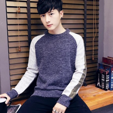 Мужской свитер с высоким воротником изображение