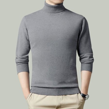 Мужской свитер с высоким воротником изображение