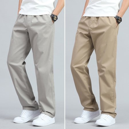 Мужские летние широкие хлопковые брюки фото