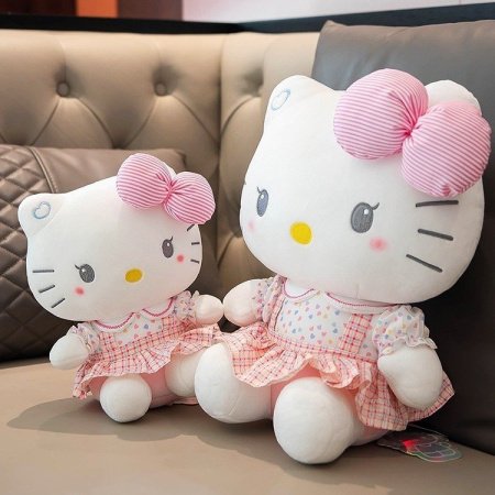 Плюшевая игрушка HelloKitty в розовом платье изображение