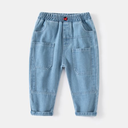 Джинсы для мальчиков с карманами и средней посадкой фотография