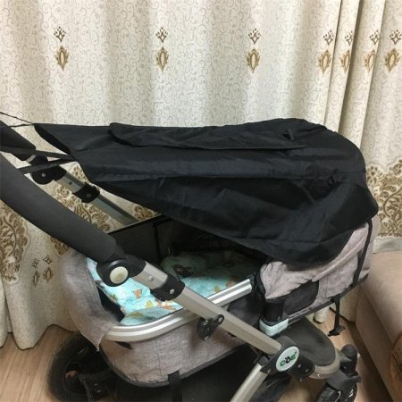 Защитный навес для двойной детской коляски изображение