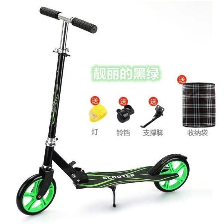 Детский самокат с большими колесами изображение