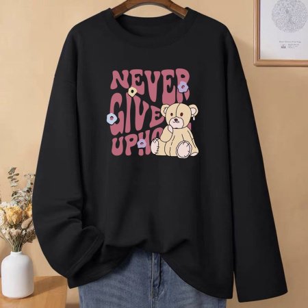 Женская футболка с длинным рукавом из чистого хлопка 230 г 2024 новая осенне-зимняя модель фотография