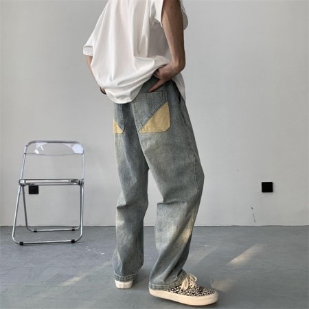 Джинсы винтажного стиля весна-осень изображение