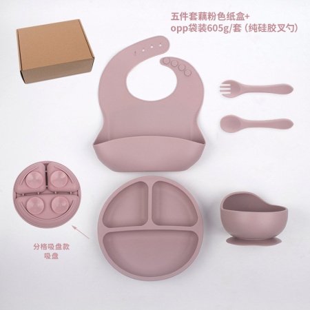 Детский набор посуды из силикона фотография