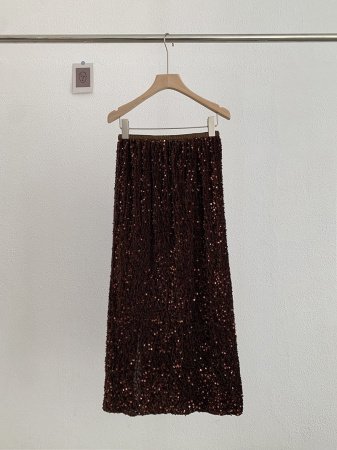 Высокая юбка с блестками из бархата изображение