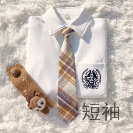 Детская школьная рубашка с коротким рукавом изображение