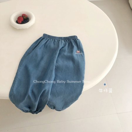 Детские летние джинсы с вышивкой изображение