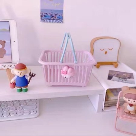 Корзина для хранения Макарон в стиле цветового столкновения фотография