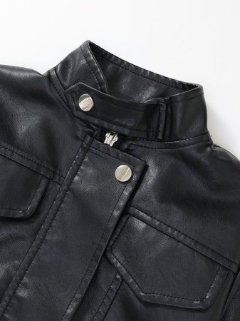 Детская куртка из кожзама изображение