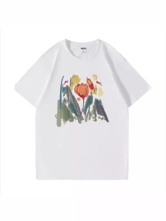 Женская футболка из чистого хлопка изображение