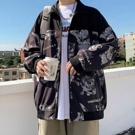 Мужская куртка ветровка в стиле хардкор фотография