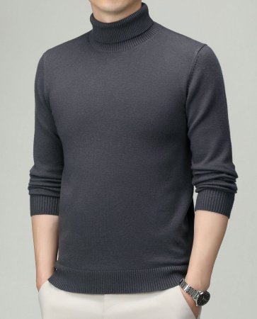 Мужской свитер с высоким воротником изображение