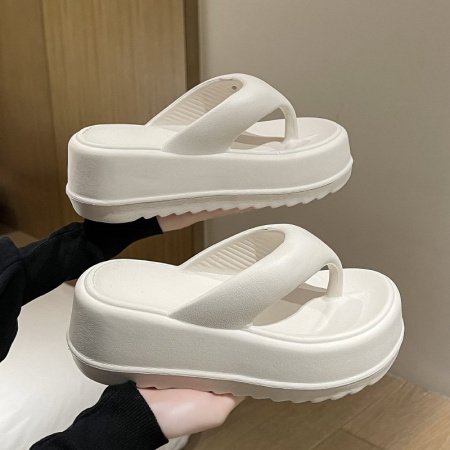 Женские тапочки с толстой подошвой и высоким каблуком 7 см изображение