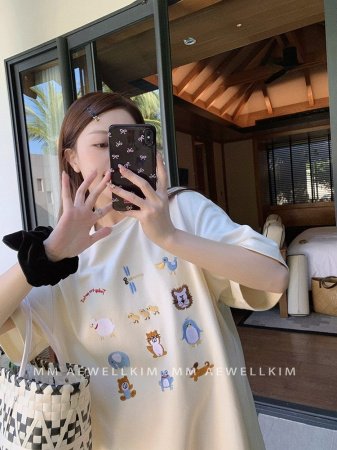 Женская футболка с коротким рукавом 2024 летней коллекции изображение