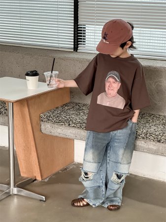 Джинсы для мальчиков в стиле ханбок 2024 фото