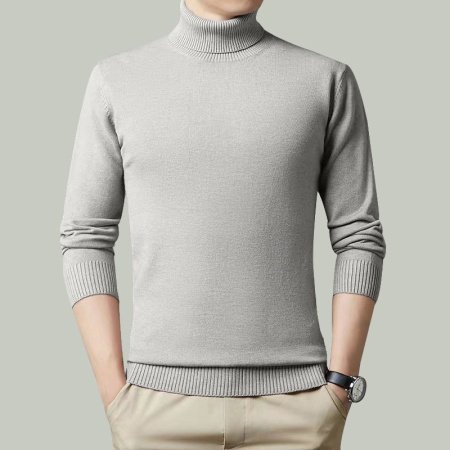 Мужской свитер с высоким воротником изображение