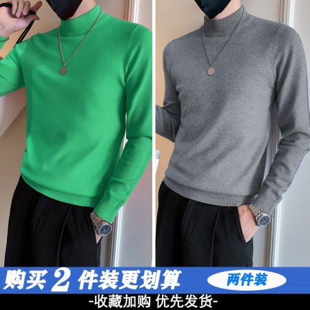 Мужской свитер с высоким воротником изображение