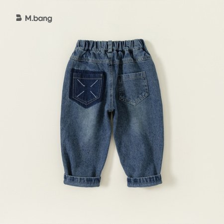 Детские джинсы с карманами в стиле ханбок для мальчиков изображение