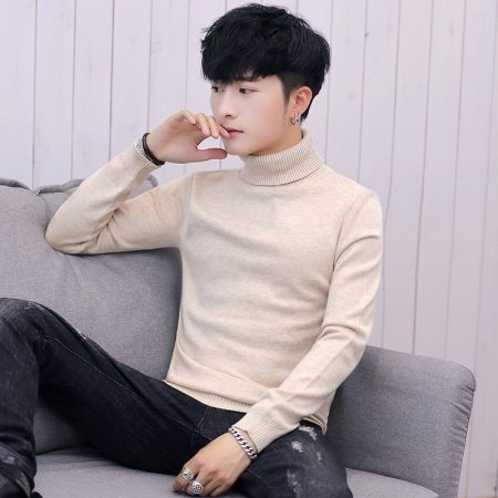 Мужской свитер с высоким воротником фото