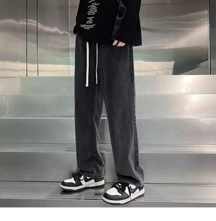 Черно-серые мужские джинсы весна 2023 изображение