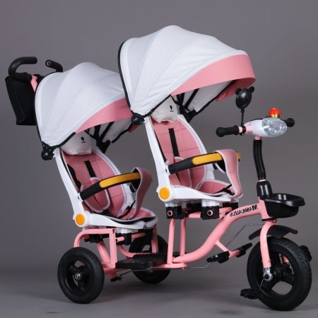 Детская коляска для двойни с возможностью лежать и сидеть изображение