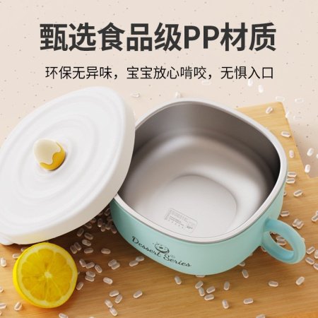 Детская пищевая чашка из нержавеющей стали с ручкой изображение