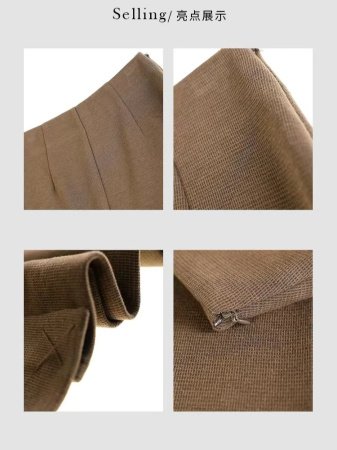 Женская юбка из шелка и кашемира изображение