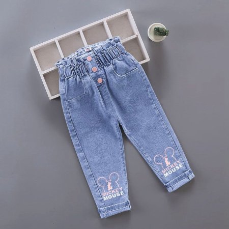 Детские джинсы для девочек весна-осень 2024 фотография