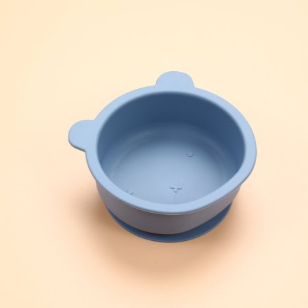 Детская силиконовая миска с присоской медведя фотография