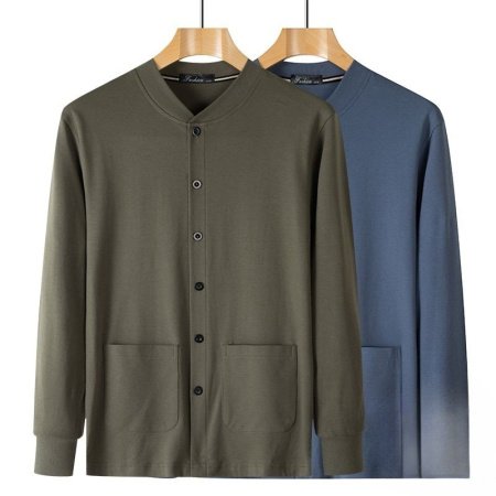 Мужская хлопковая футболка с длинным рукавом для пожилых фотография