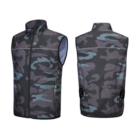 Летний мужской жилет с вентилятором для охлаждения изображение