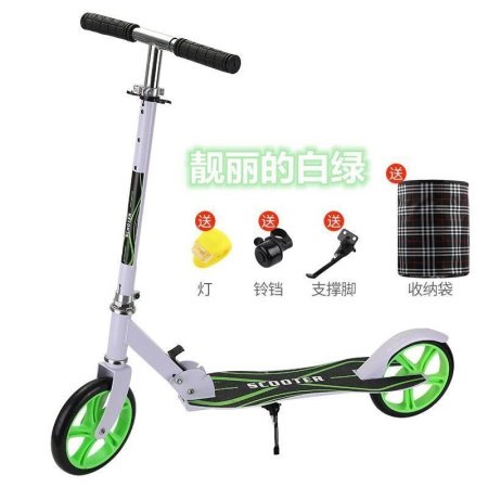 Детский самокат с большими колесами изображение